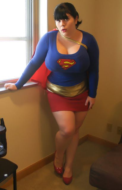 Plus Size One Pieces Supergirl Halloween Dress